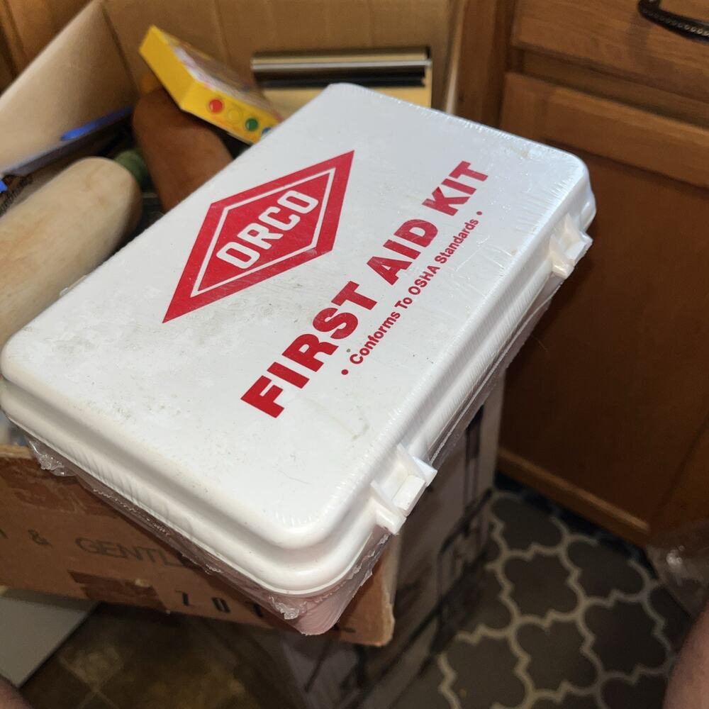 VINTAGE FIRST AID KIT ORCO 90s Still Wrapped In Original Plastic￼